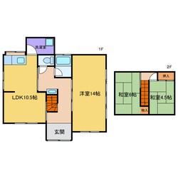 クレスト阿南那賀川町戸建ての物件間取画像